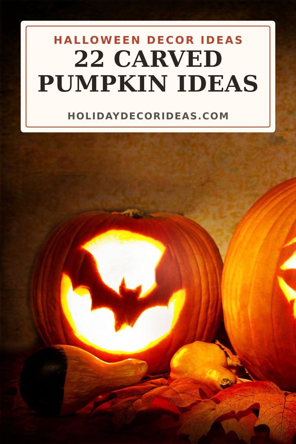 22 Carved Pumpkin Ideas: Pinterest pin 1