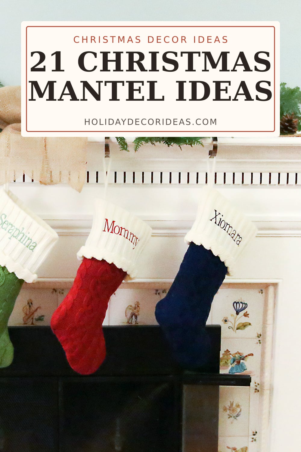 21 Christmas Mantel Ideas: pin image