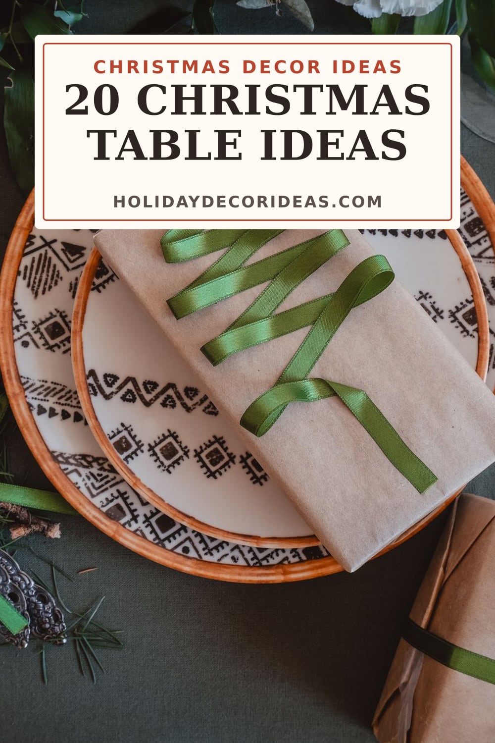 20 Christmas Table Ideas: Pinterest pin 1
