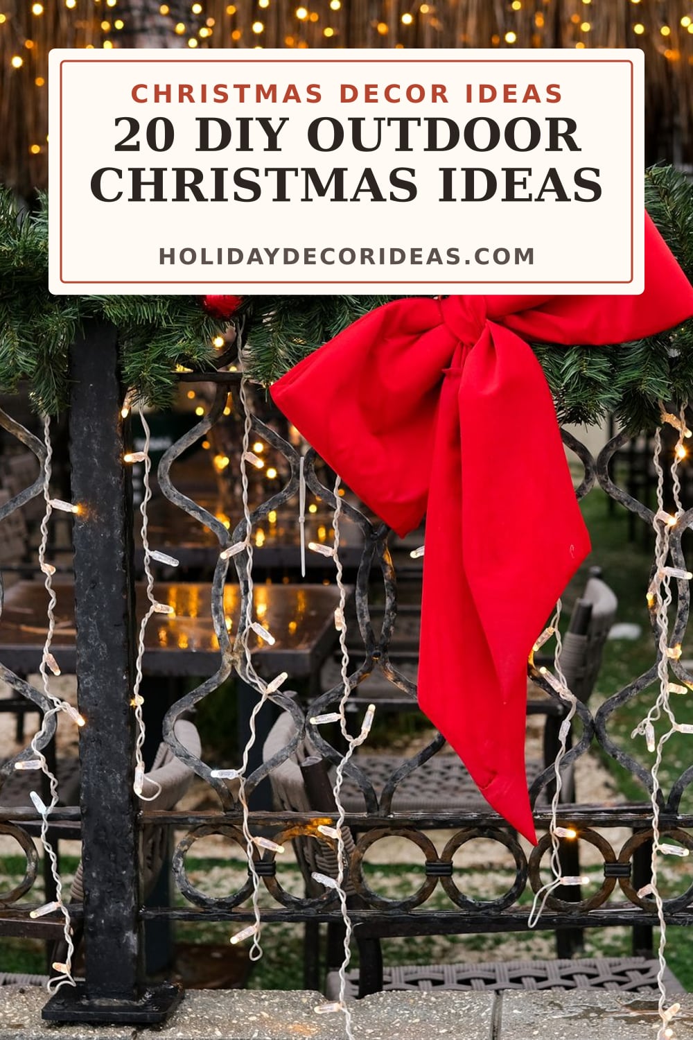 20 DIY Outdoor Christmas Ideas: Pinterest pin 1