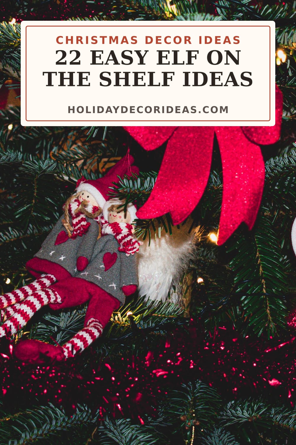 22 Easy Elf on the Shelf Ideas: Pinterest pin 1
