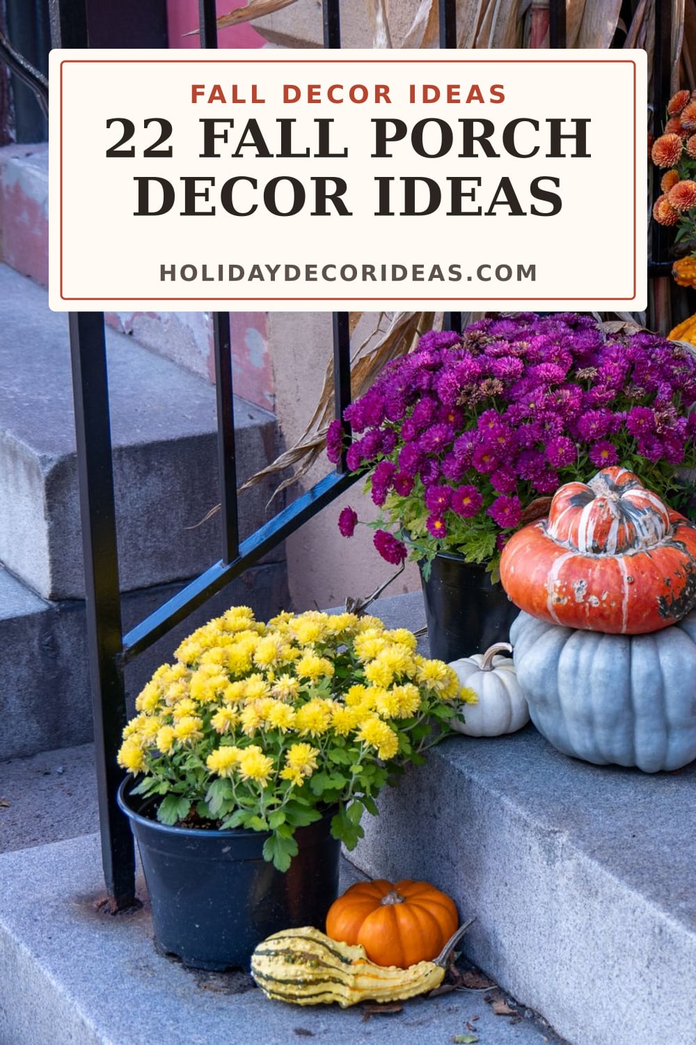 22 Fall Porch Decor Ideas: Pinterest pin 1