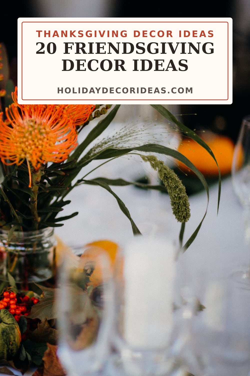 20 Friendsgiving Decor Ideas: Pinterest pin 1