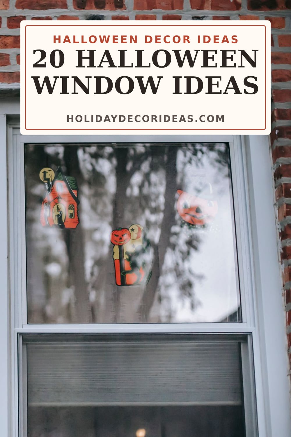 20 Halloween Window Ideas: Pinterest pin 1
