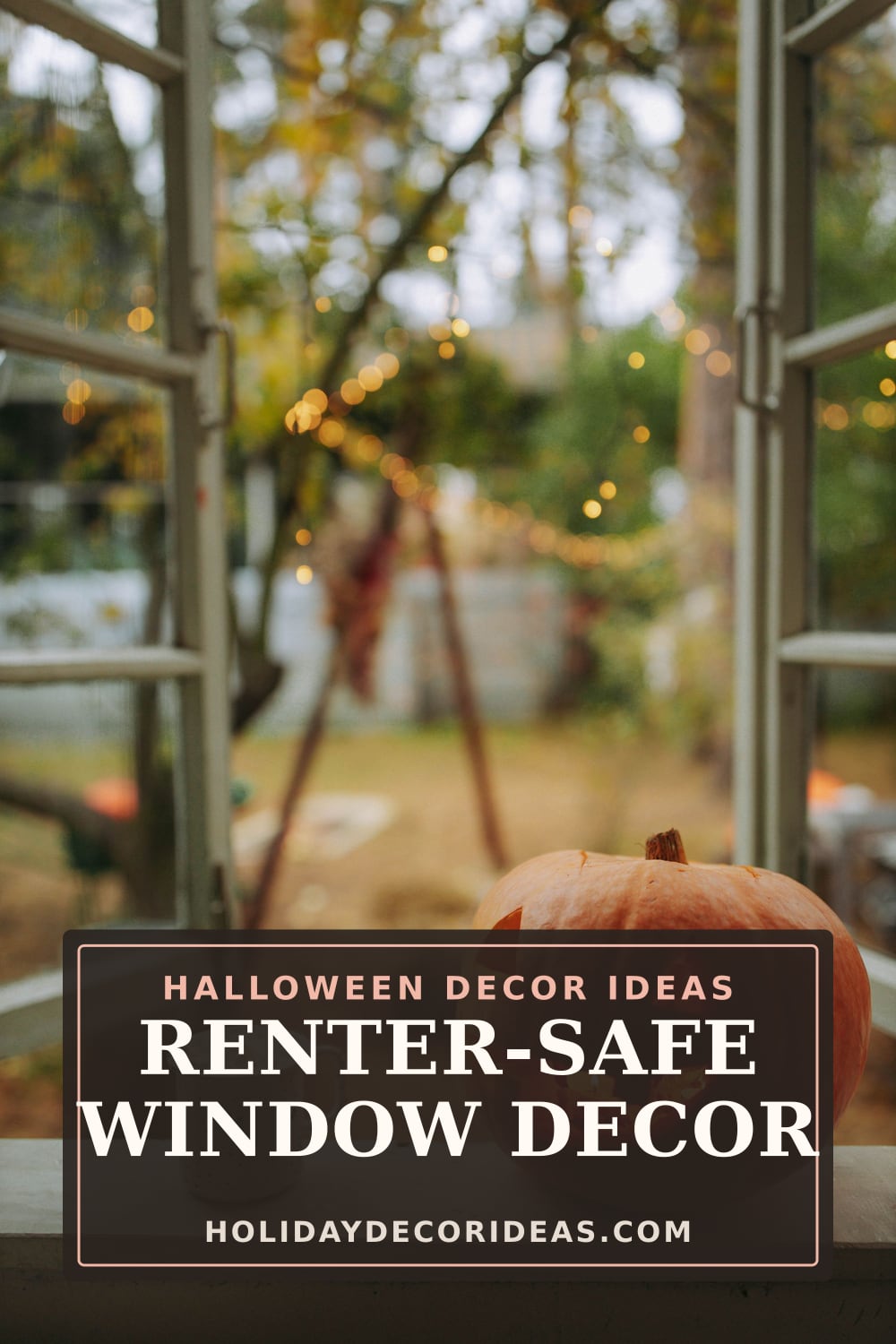 20 Halloween Window Ideas: Pinterest pin 4