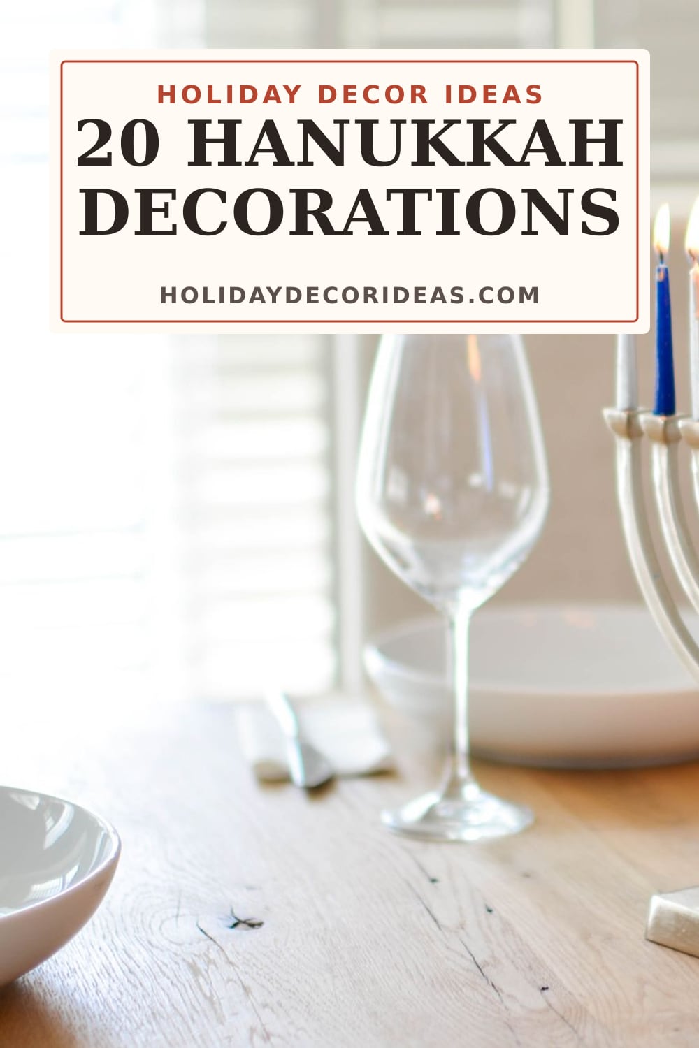 20 Hanukkah Decorations: Pinterest pin 1