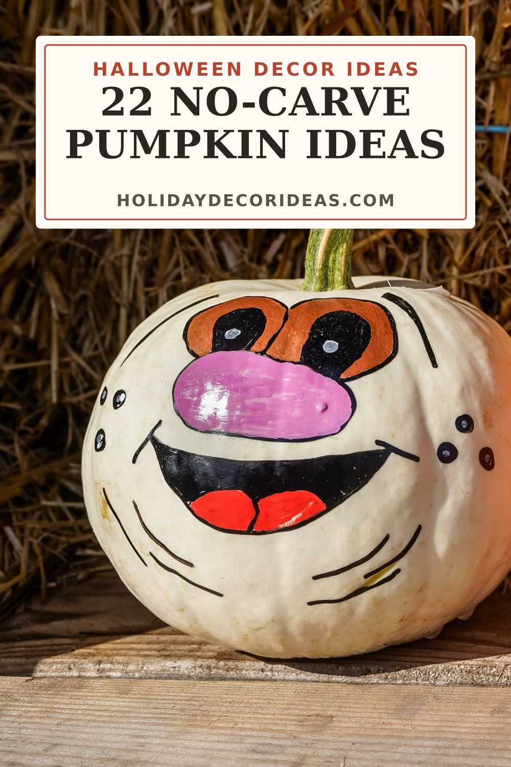22 No-Carve Pumpkin Ideas: Pinterest pin 1