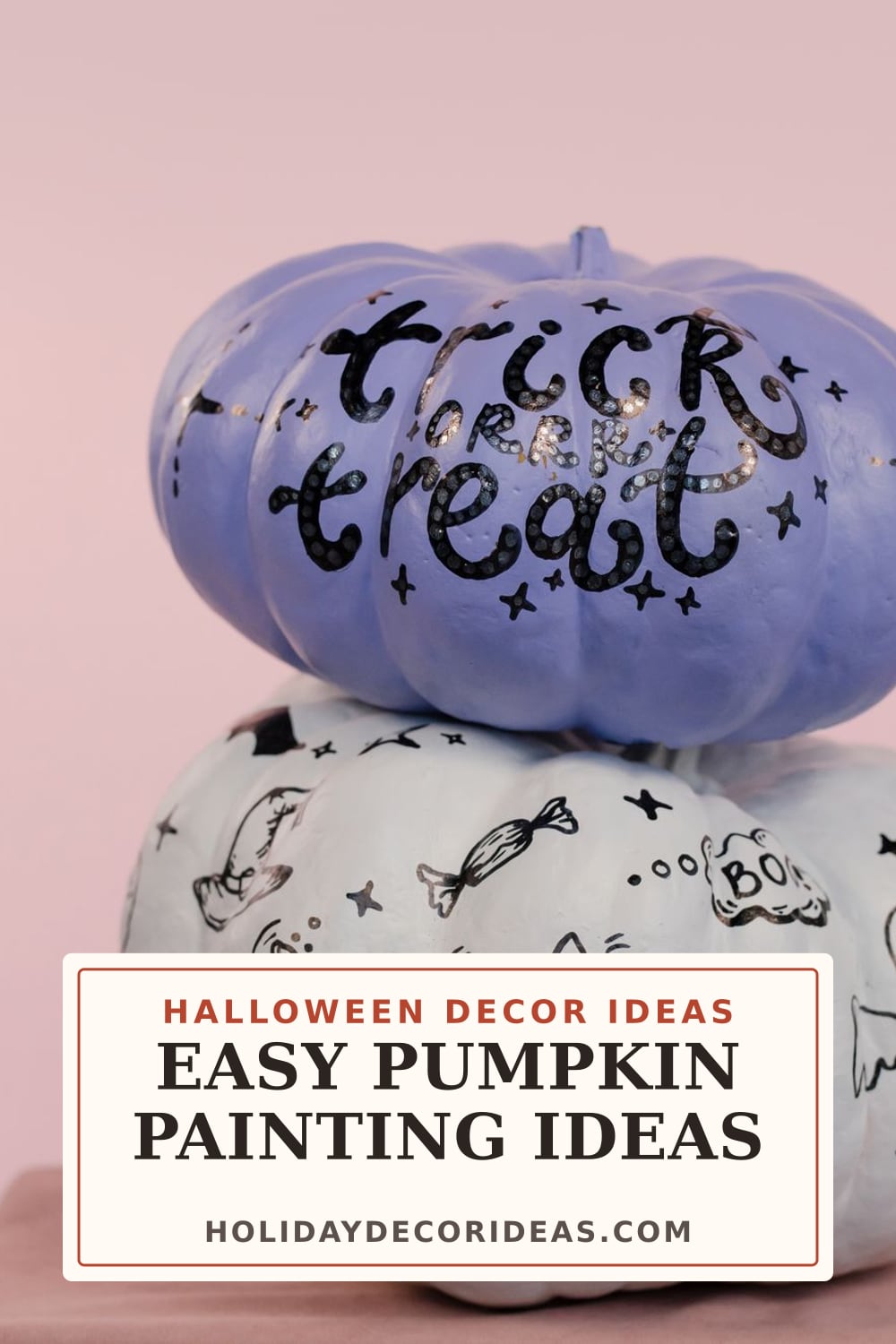 20 Painted Pumpkin Ideas: Pinterest pin 2